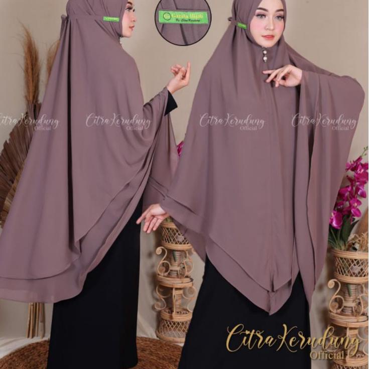 ⅍ Hijab/Kerudung/Khimar Tali Syar'i Jumbo Model Pinguin 2 Layer ✩