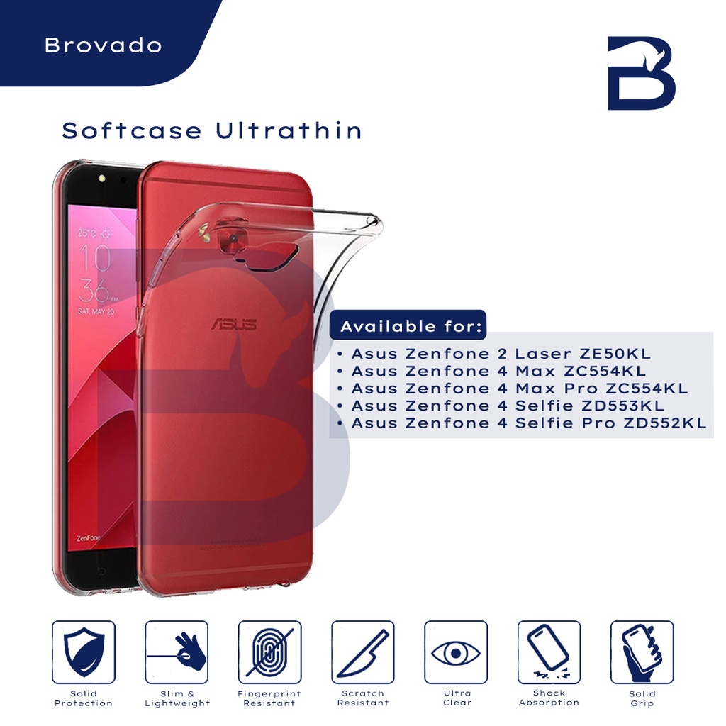 Casing Asus Zenfone 2 Laser / 4 Selfie / 4 Selfie Pro / 4 Max / 4 Max Pro  Softcase Ultrathin Siliko