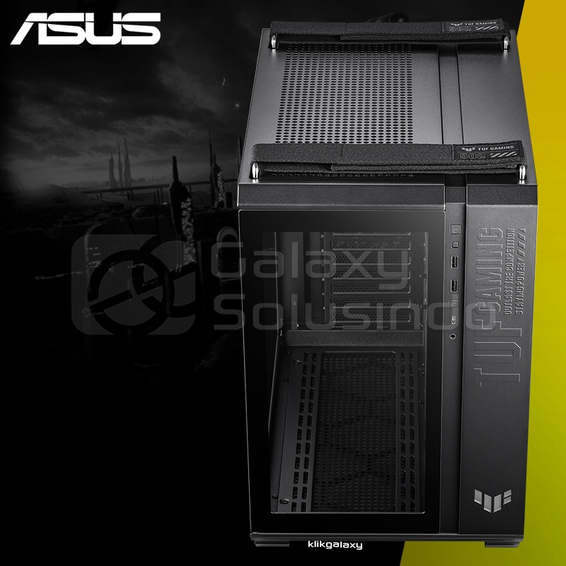 ASUS TUF Gaming GT502 Dual Chamber Tempered Glass ATX Gaming Case - Black