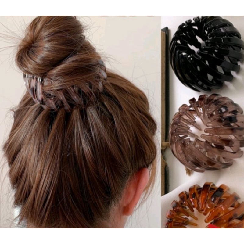 Jepit Rambut Ponytail / Ikat Rambut Gaya  Retro Korea  / Sanggul Rambut