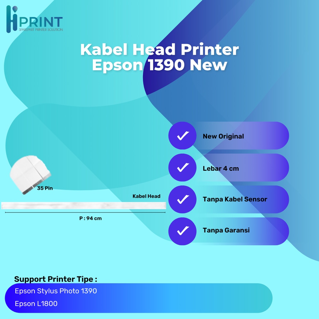 Kabel Head Epson L1800 R1390 1390 NEW (1 Pair), Cable Head L1800 R1390 1390 New Original