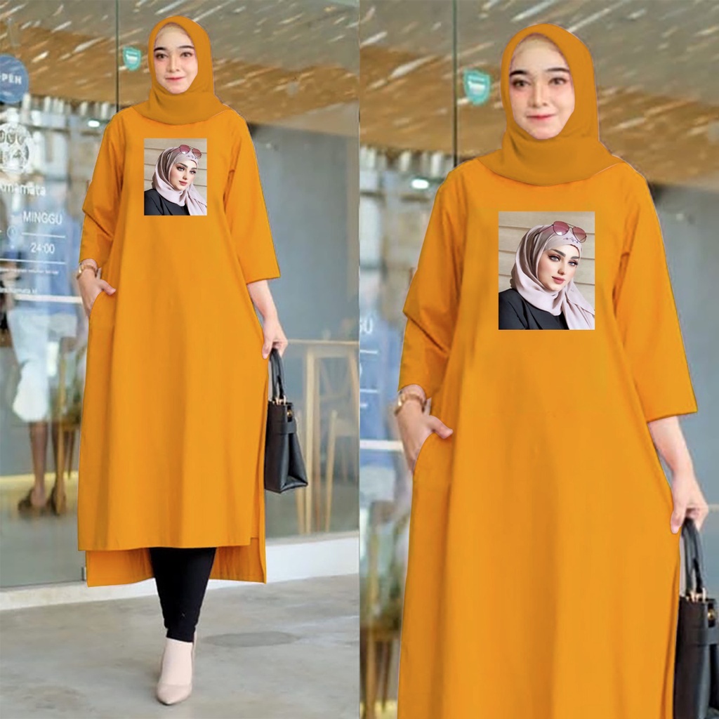 LONG TUNIK WANITA TUNIK BAJU WANITA LONG TUNIK ATASAN WANITA GAMIS