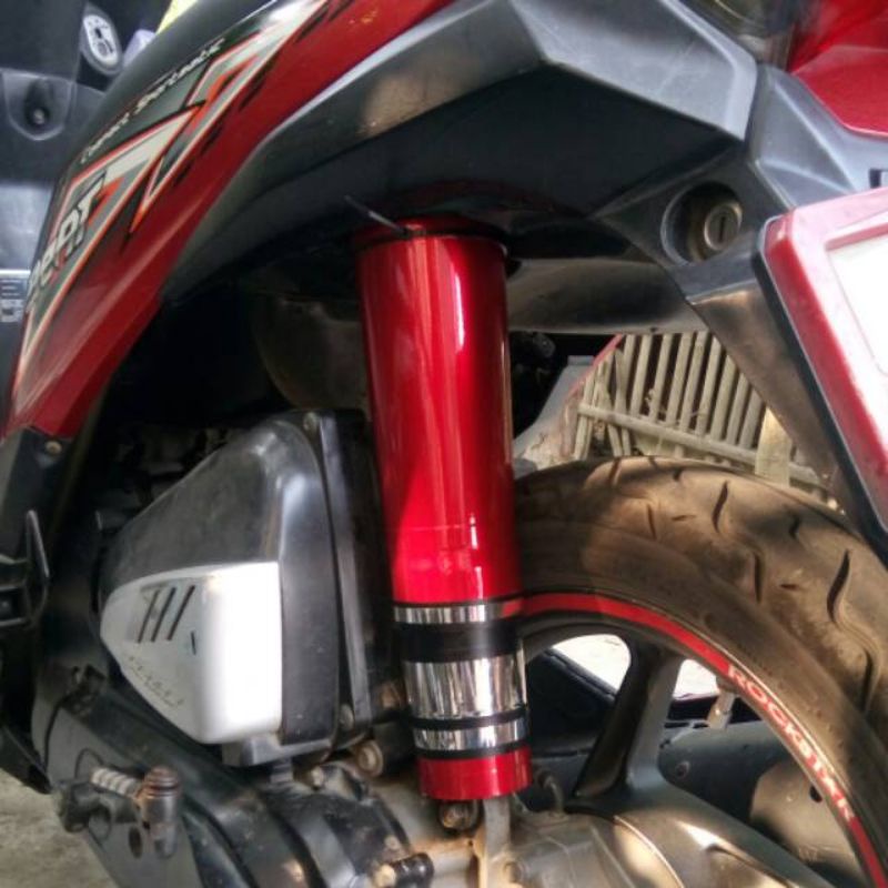 Cover Shock Belakang Variasi Carbon Hologram Pnp Motor Mio.Beat.Scoopy.Vario 125 150