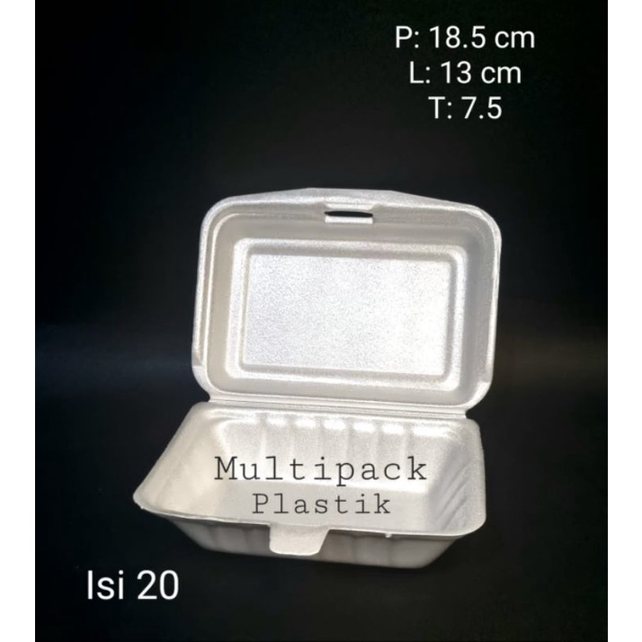 STYROFOAM BUBUR NASI/ SETEROFORM/KOTAK NASI ISI 20