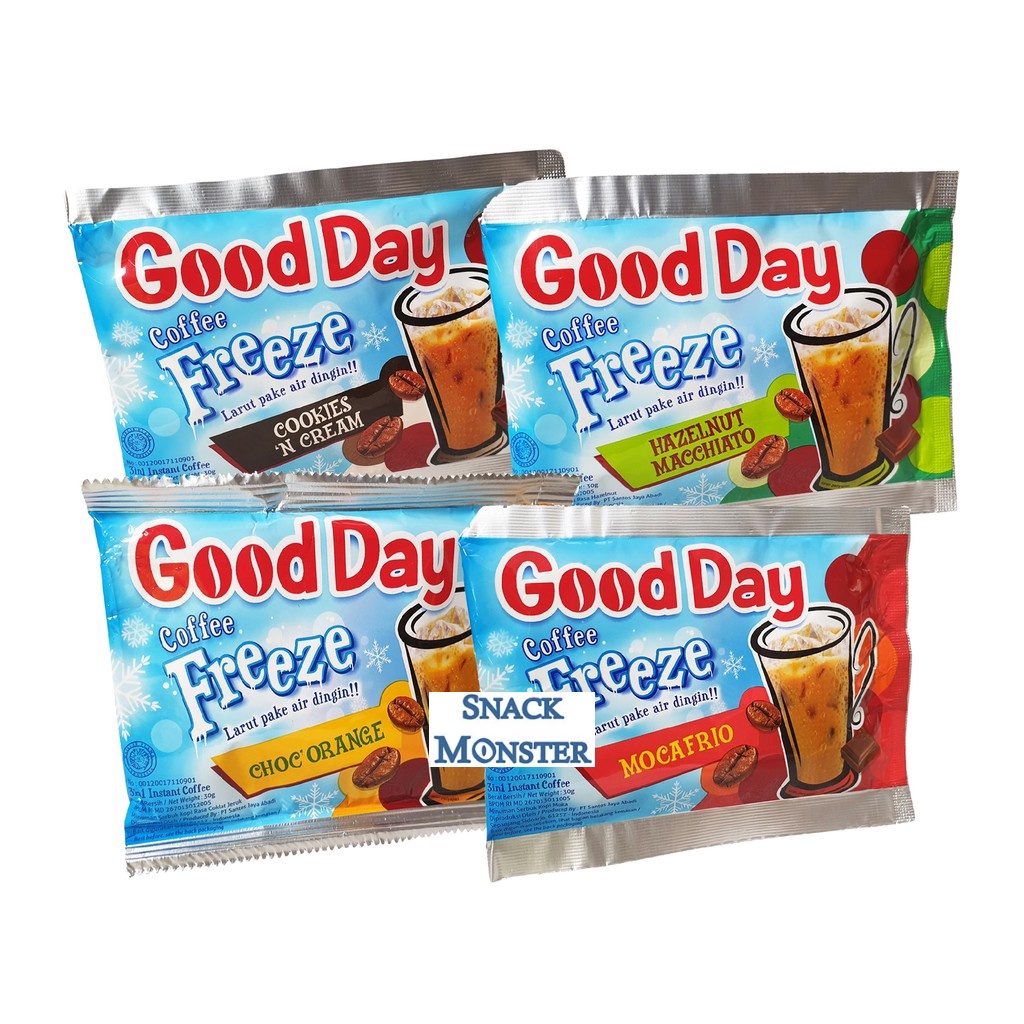 

Kopi Good Day Ice Freeze Renceng - Netto 10 sct x 30 gr