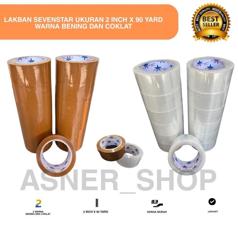 

K96 Lakban Coklat Bening Isolasi Tape Solasi paket 90 yard 2” Selotip packing NEW ARRIVAL ヘ