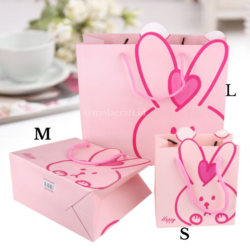 

Paperbag bunny /paperbag souvenir/paperbag untuk bingkisan