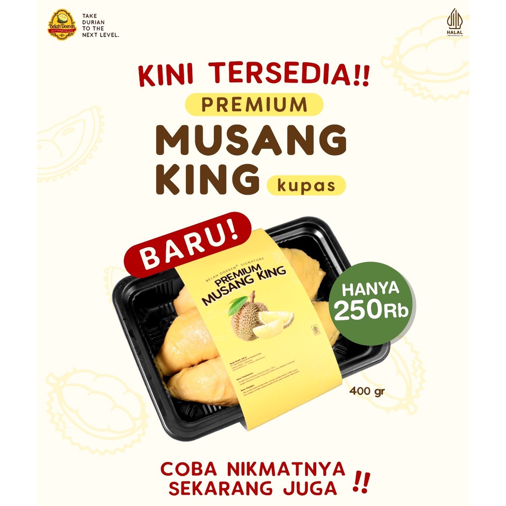 

Durian Musang King Kupas (CEMPUT)