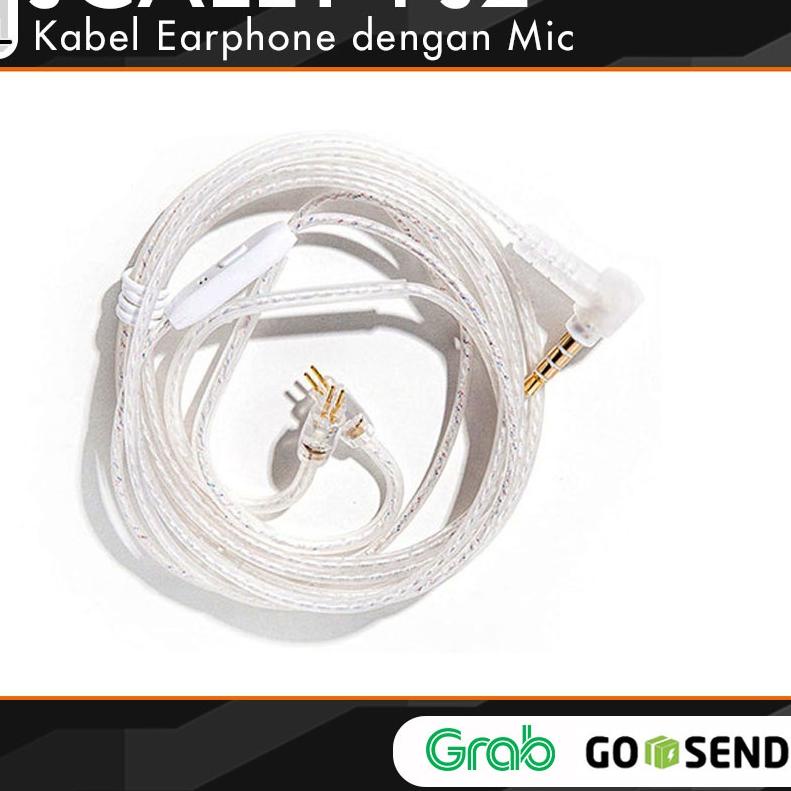 ☝ Jcally PJ2 Silver Cable with Mic Kabel KZ Zsn pro x edx  zs3 zst zst pro zst x kabel edx az09 kz z