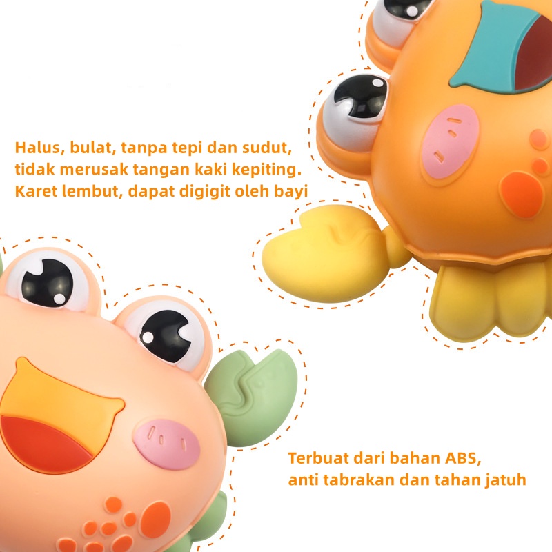 Mainan Anak Tekan Pencet Kepiting Merangkak Mainan Anak Mobil Tekan Tanpa Baterai WJ11