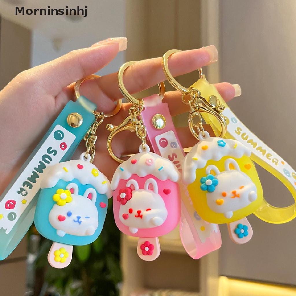 Mornin Fashion Kreatif Kelinci Es Krim Kartun Lucu Gantungan Kunci Tas Ransel Mobil Liontin Serbaguna Gantungan Kunci Hadiah id