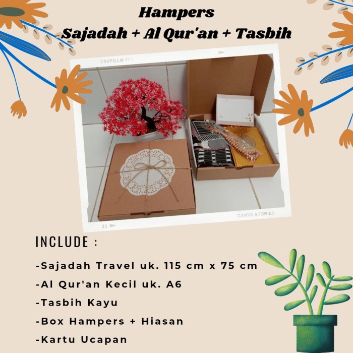 

(COD) Paket Hampers Sajadah + Al Quran + Tasbih