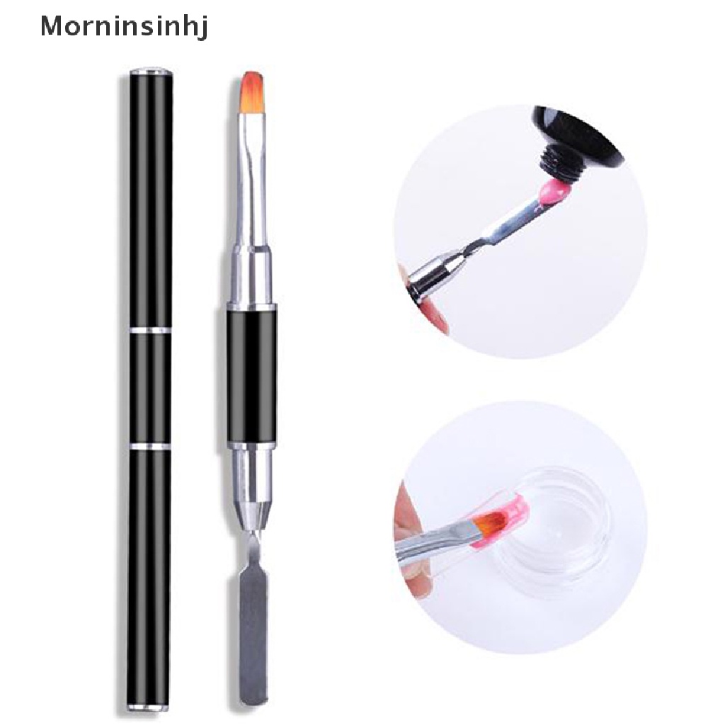 Mornin 2-In-1 Double-Ended Picker Stainless Steel Nail Tool Sikat Bunga Dual-Use Pen id