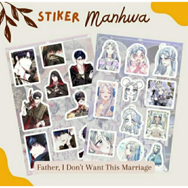 

Sticker Manhwa Waterproof Father I don't want this marriage/stiker murah Anti Air A6 korea regis maximilan floyen