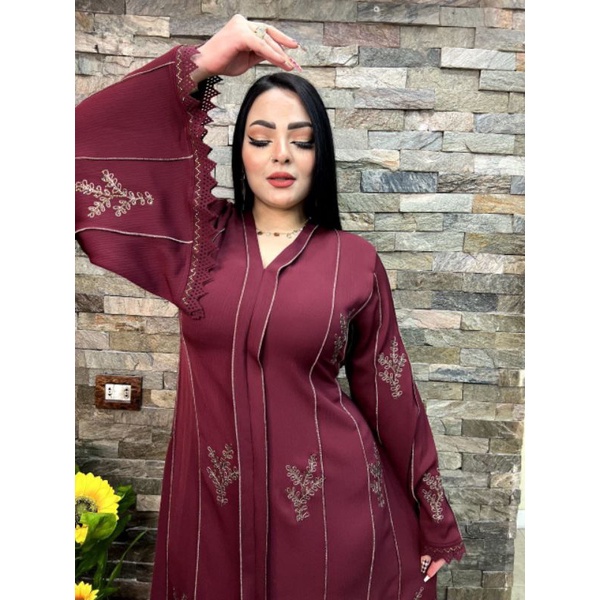 PO abaya warna bordir bunga   MESIR IMPORT