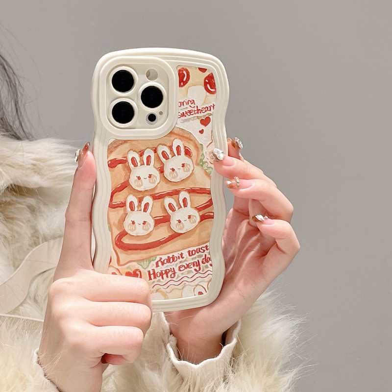 Pink Ripple Pattern Soft Case OPPO A7 A5S A12 A11K F9 Pro F11 A53 A33 A9 A57 A5 A3S A31 2020 Reno 5 6 7Z 8 5G VIVO Y12S Y20i Y20S Y11 Y12i Y15 Y17 V23E V23 Pro S1 Bunny Rabbit