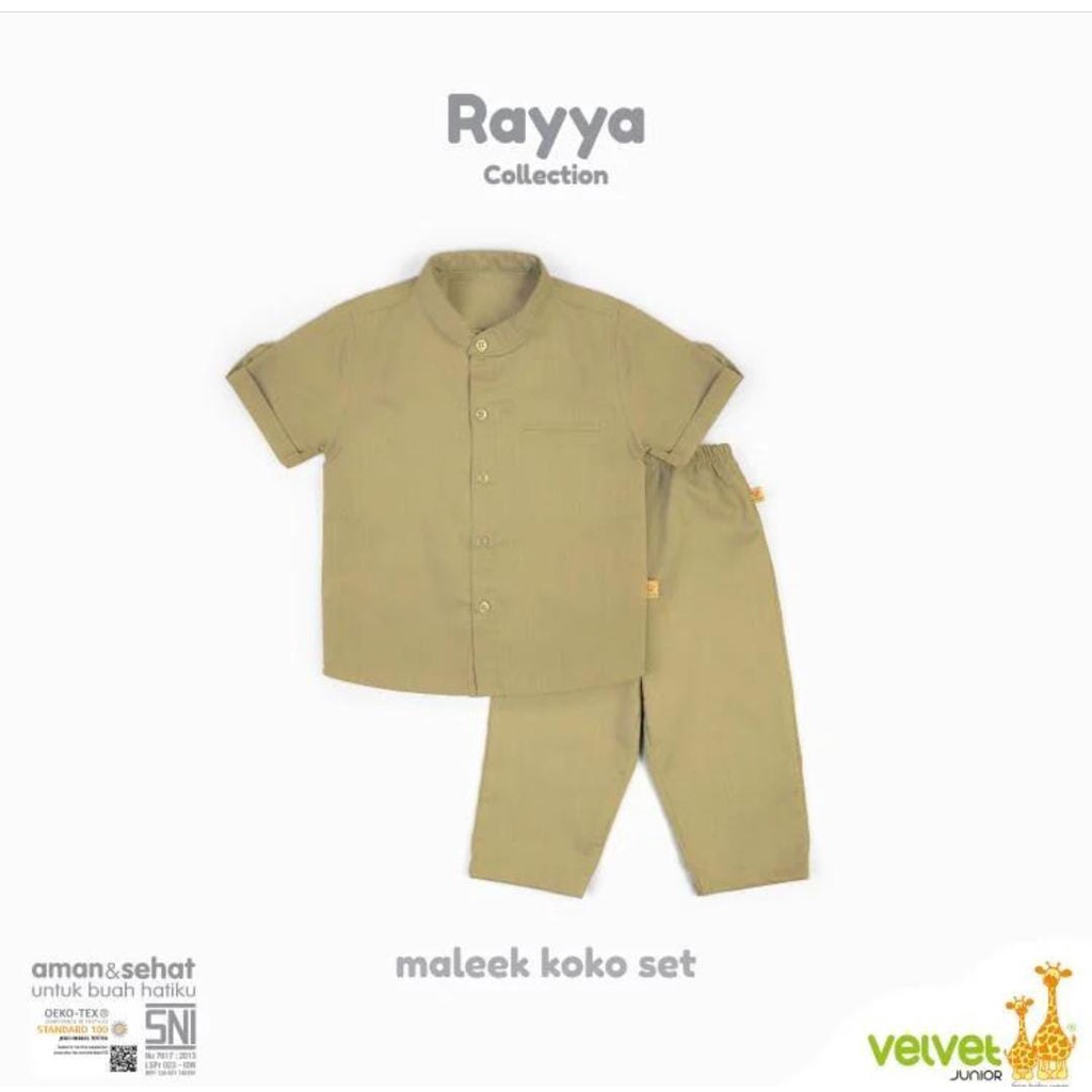 Velvet Junior Rayya Series | Maleek Koko Set | Baju Koko Anak