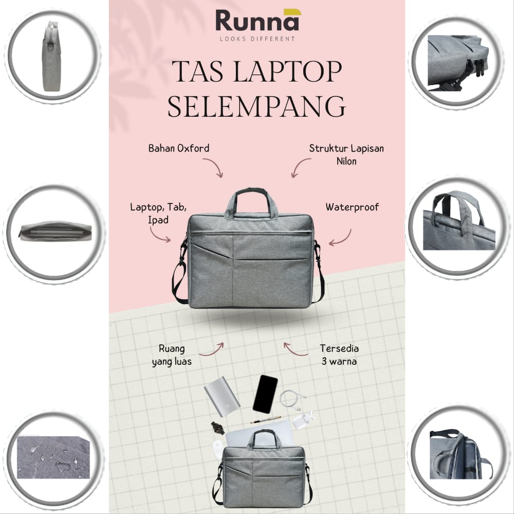 .Tas Laptop Wanita Tas Laptop Pria Tas Selempang Tas Laptop 14 Inch Tas Laptop 15.6 Inch Tas Laptop Waterproof