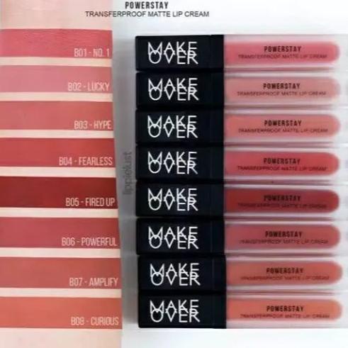 ☀ MakeOver Powerstay Transferproof Lipcream Matte Lip Cream Original Make Over Limited Nude Edition 
