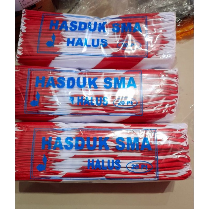 isi (20pcs/1kodi) hasduk SMA ukuran 115cm / kacu pramuka grosir