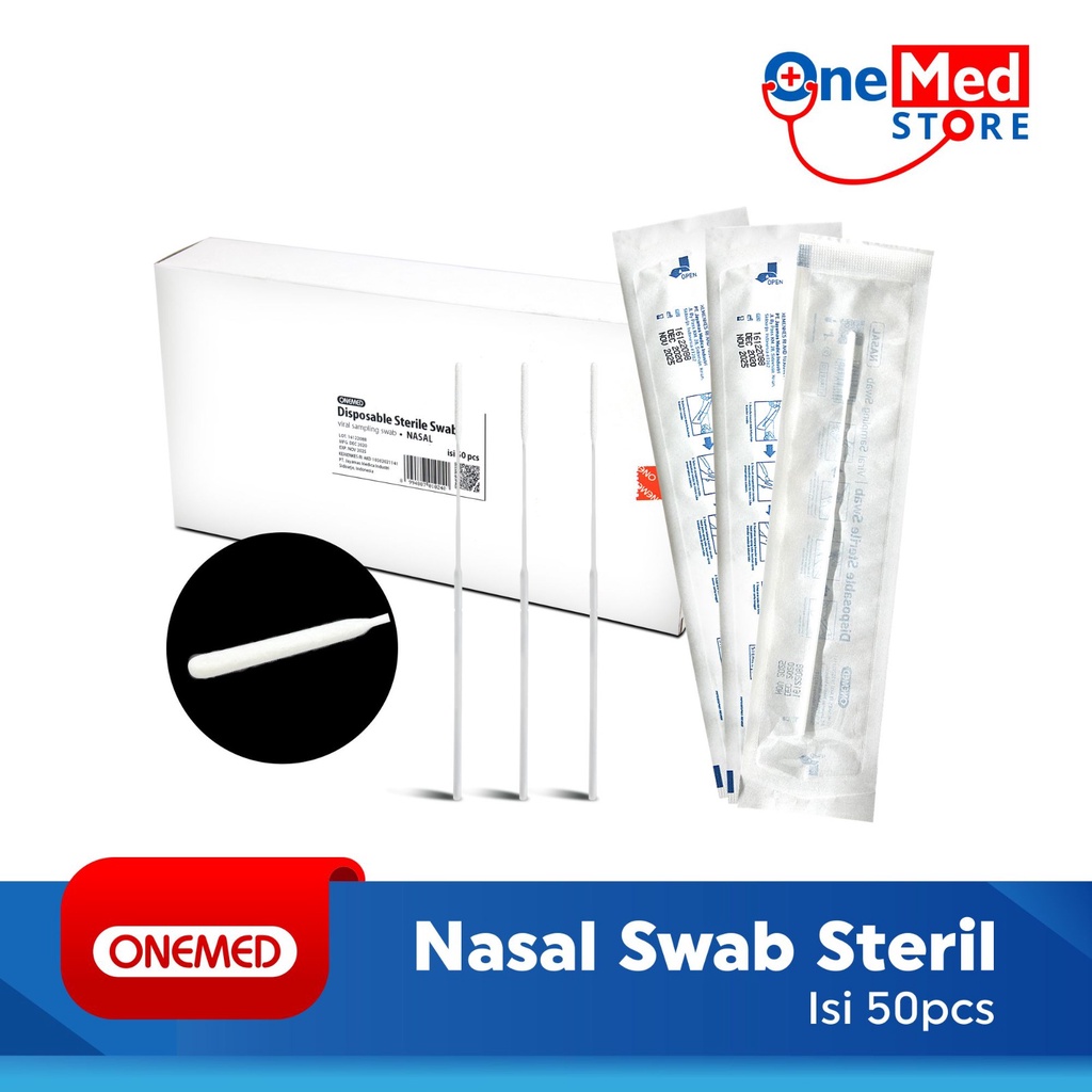 Nasal Swab Steril / Flocked Swab Naso Onemed Box Isi 50 Pcs OJ2