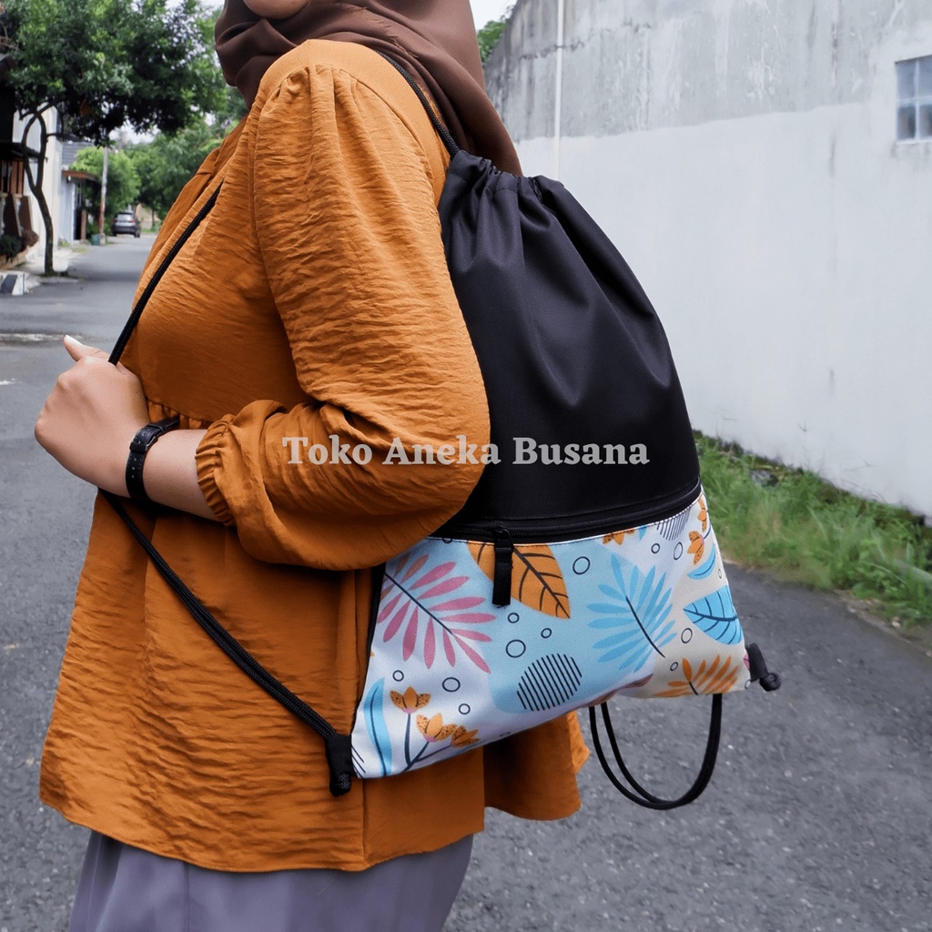 Tas Serut Wanita String Bag Tas Travel Drawstring Bag Tas Ransel Serut Wanita MTS0018