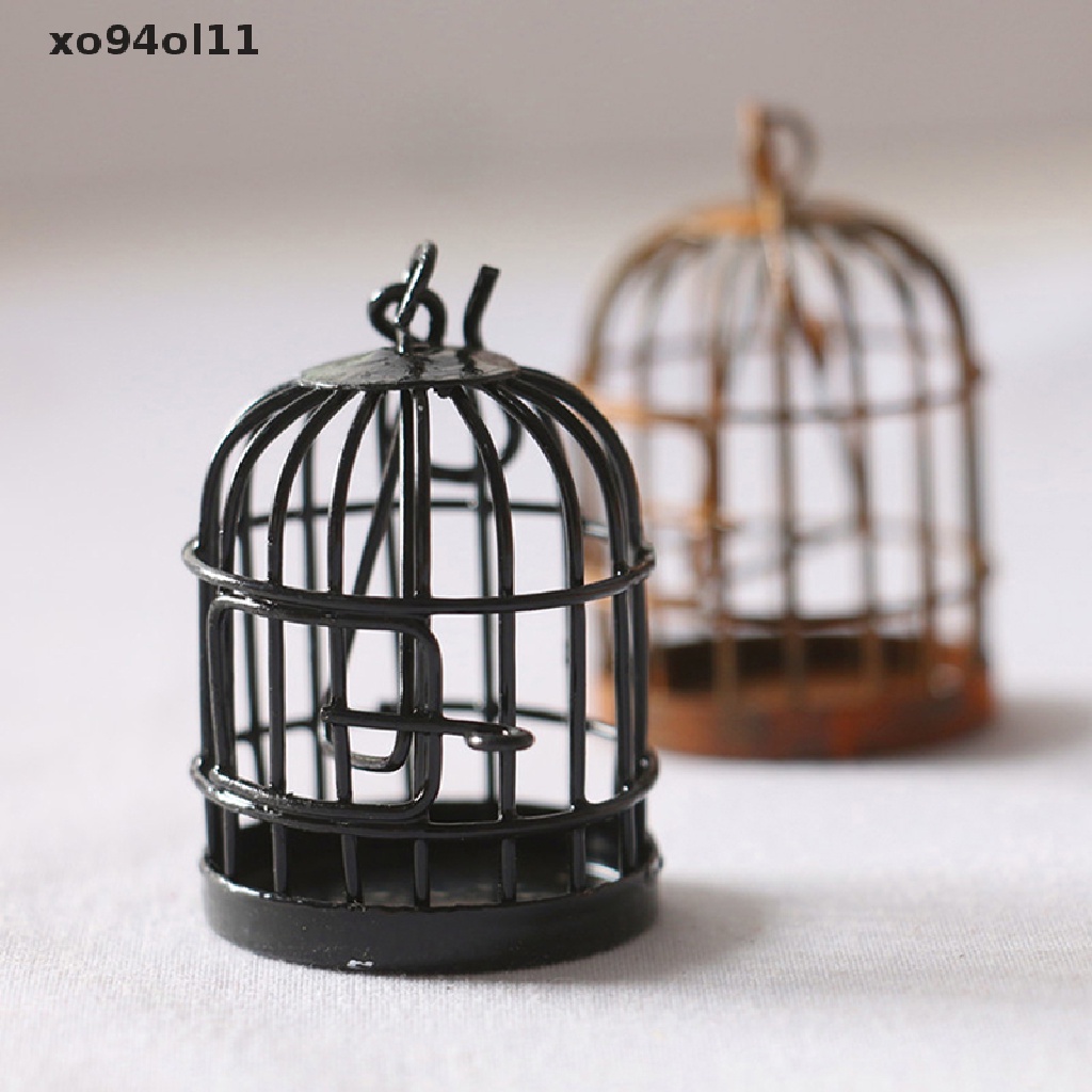 Xo Iron art made rusty bird cage Sukulen Dekorasi Keranjang Bunga micro landscape OL