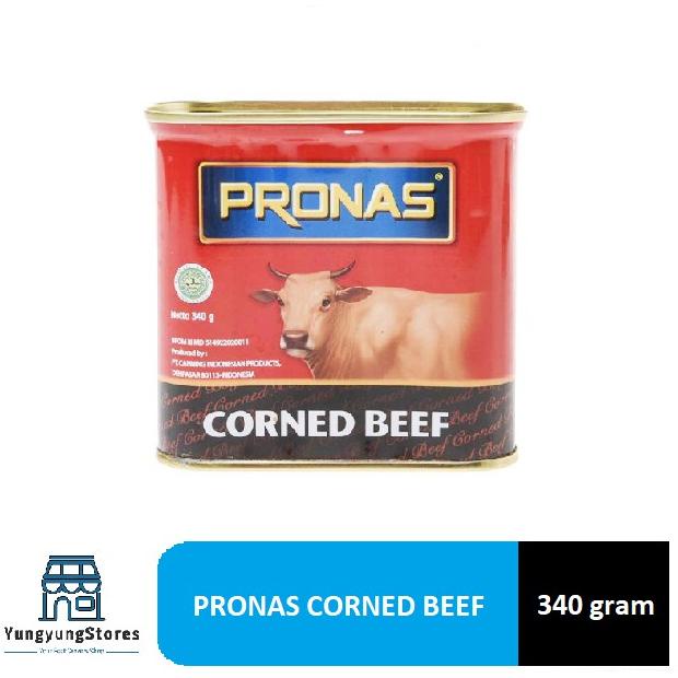 

yws47 Pronas Corned Beef / Kornet Daging Sapi 340 Gram New Arifal