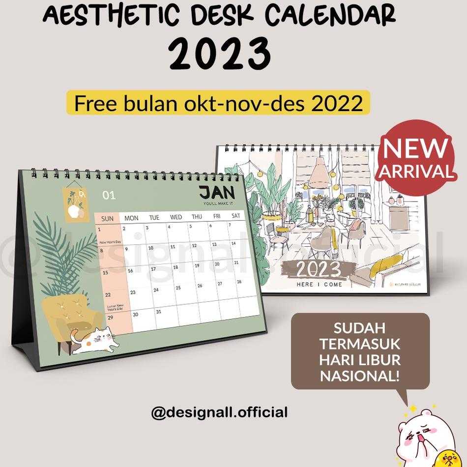 

Serbu Surprise Designall Kalender Meja / Kalender Duduk Aesthetic Tahun 2023 Spiral FM