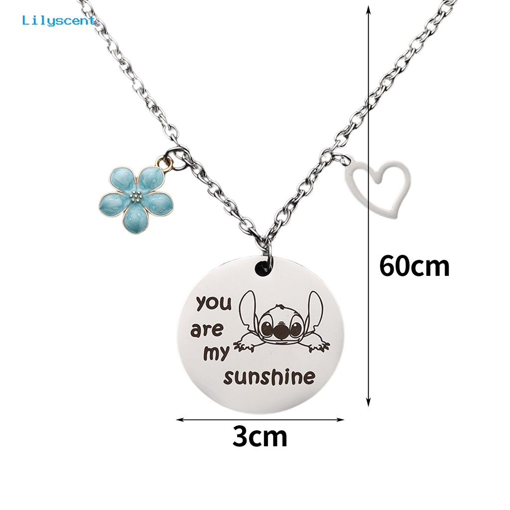 [LS] Kalung Couple Bunga Hati Anti Karat You Are My Sunshine Pria Wanita Liontin Kalung Perlengkapan Hari Valentine