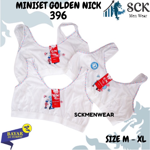 [ISI 3] Miniset GOLDEN NICK SA 396 Polos / Training BH Abg Putih / Pakaian Dalam Anak Perempuan Remaja - sckmenwear GROSIR