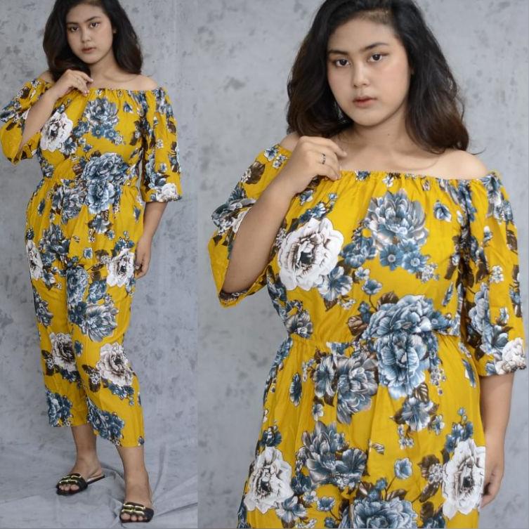 Sale jumpsuit bali jumbo lengan tanggung celana panjang