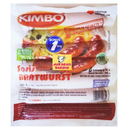 

Kimbo Sosis Sapi ( isi 6 ) Bratwurst 500 gram