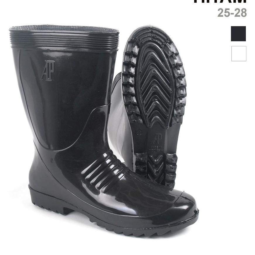 ◊ AP Boots AP 1 Hitam - Sepatu Boots PVC ➨