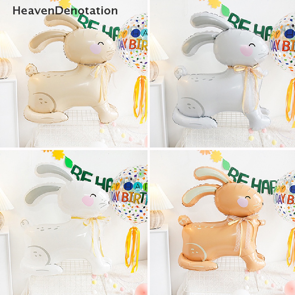 [HeavenDenotation] 4d Standing Rabbit Balon Lucu Kartun Hewan Balon Foil Dekorasi Pesta HDV