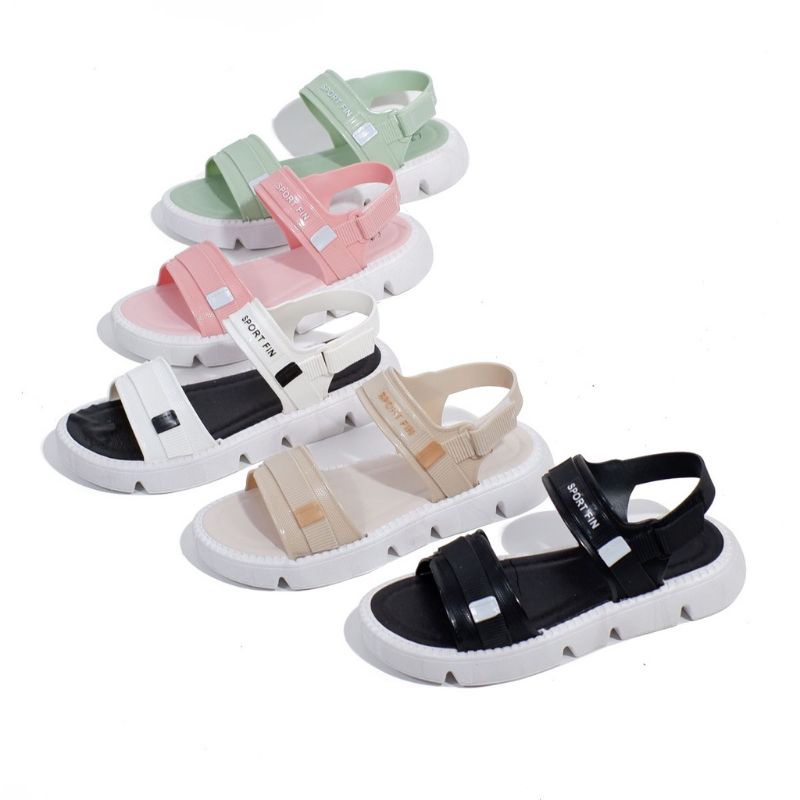 Sepatu sandal import wanita dewasa sepatu sendal cewek Korea lancome tali ban2