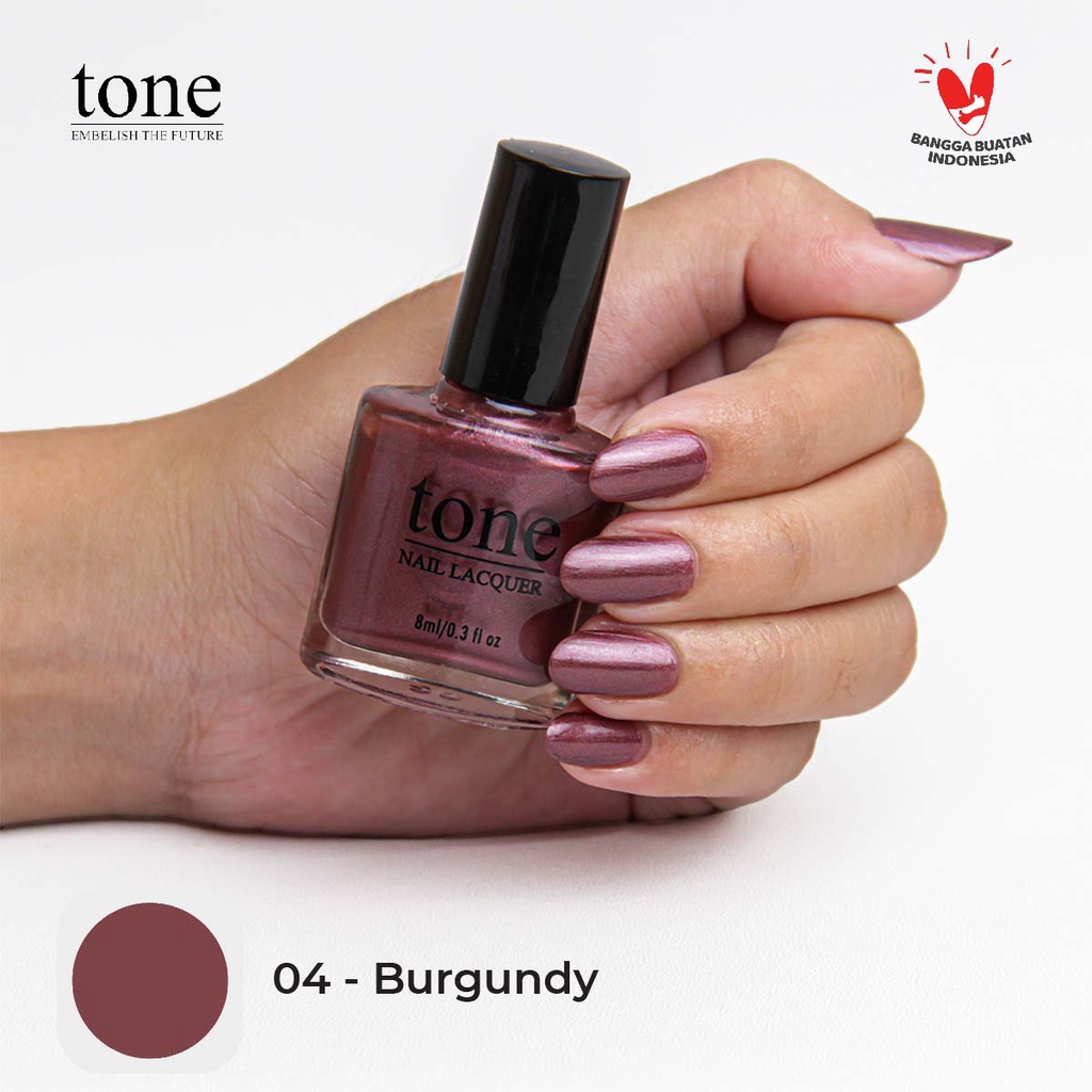 Kutek Tone Nail Lacquer Nude Halal Murah 8ml | Cat Kuku Tone Nail Polish 8ml BPOM