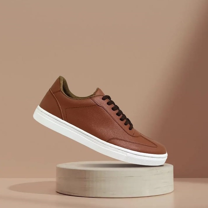 JOMI X ZAGIB | Sepatu Pria Warna Coklat Sneaker Casual Skate Cowo Branded Impor