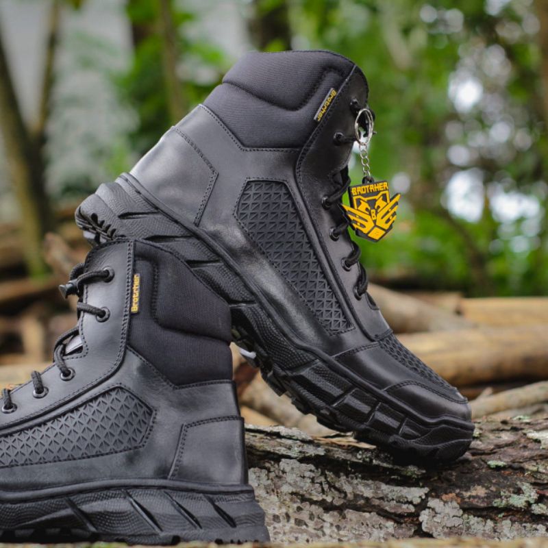 sepatu pdl lantas tawon tali biasa merk brotrher saga pendek tinggi 6 inchi