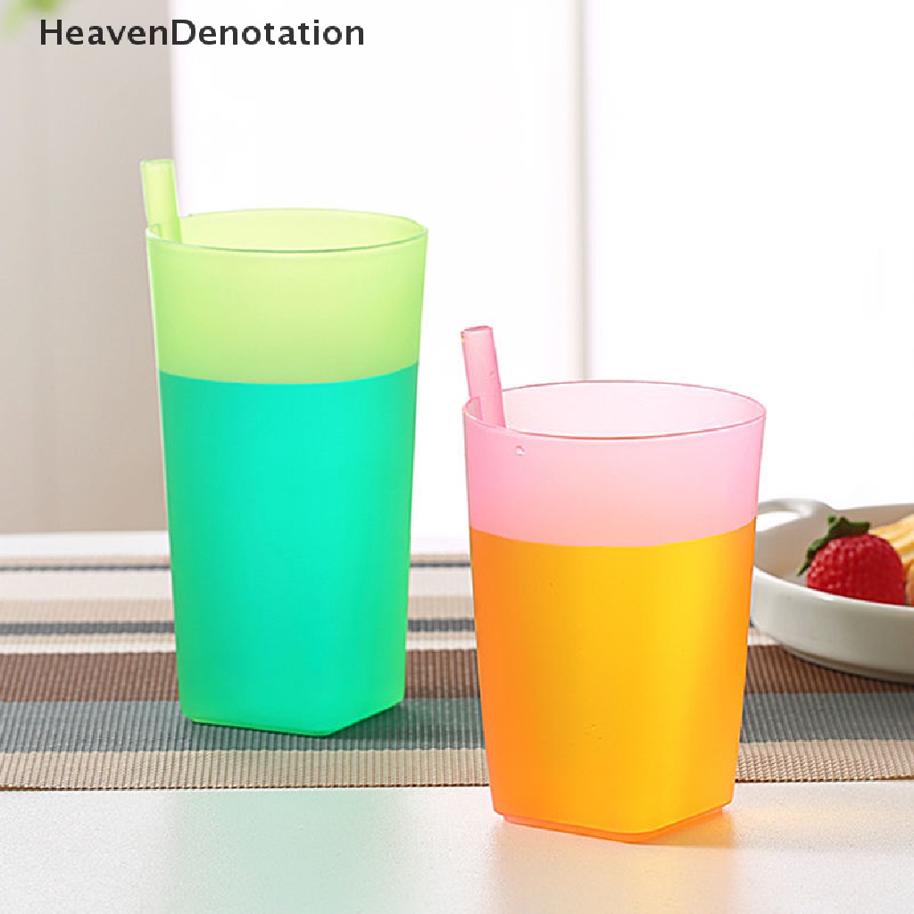 [HeavenDenotation] 1x Kid Anak Bayi Baby Sip Cangkir Dengan Built in Straw Mug Drink Solid Fe AA Ew HDV