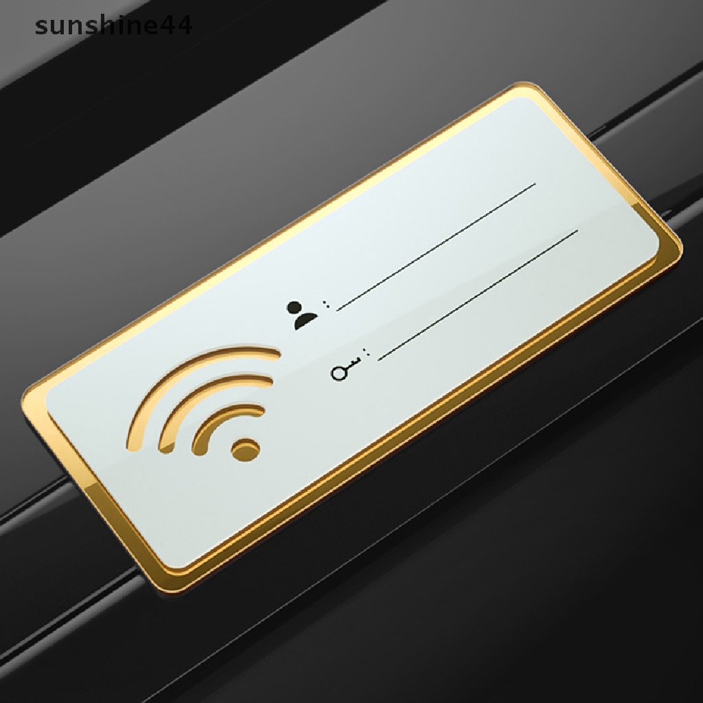 Sunshine Wifi Sign Password Dinding Plakat Acrylic Wireless Network Hotel Papan Tamu Papan Tulis Dekorasi Kamar Tanda Plakat Printable Code ID