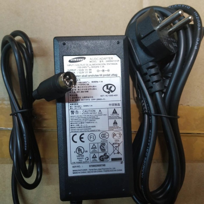 Terlaris Adaptor Samsung 5A 12V 4Pin Untuk Dvr Hikvision