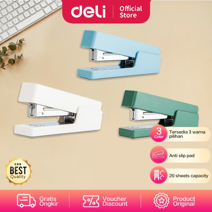 

Best Seller Nusign Stapler / Stapler Warna Pastel Panjang 109Mm Anti Slip Ns084-X