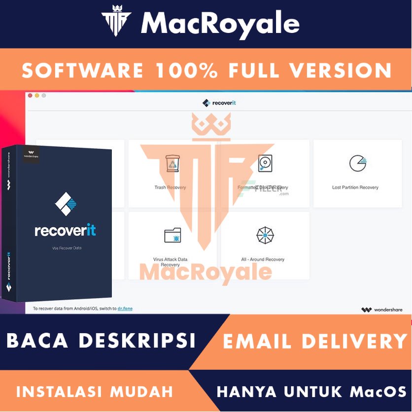 [MacOS] Wondershare Recoverit Full Version Lifetime Full Garansi
