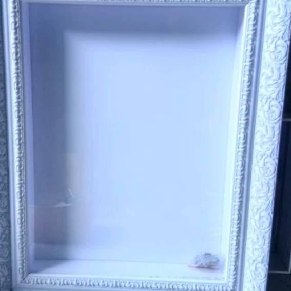 ✼ Bingkai 3D mahar ukir kembang uk.50x70cm ♣