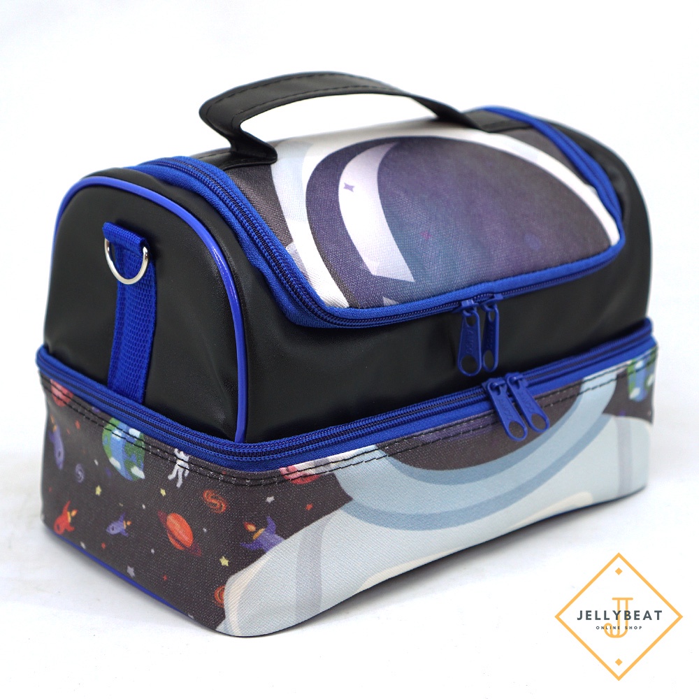 Tas Susun JUMBO Outer Space Model Smiggle / Bag Lunch Box Aluminium Foil Premium