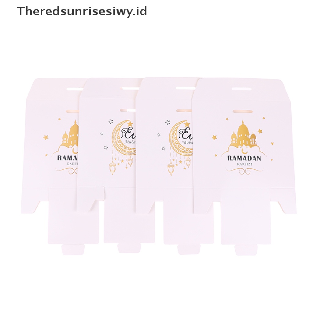 # Baju Lebaran # 10pcs Eid Mubarak Gift Box Ramadhan Kareem Candy Bags Dekorasi Festival Islami~
