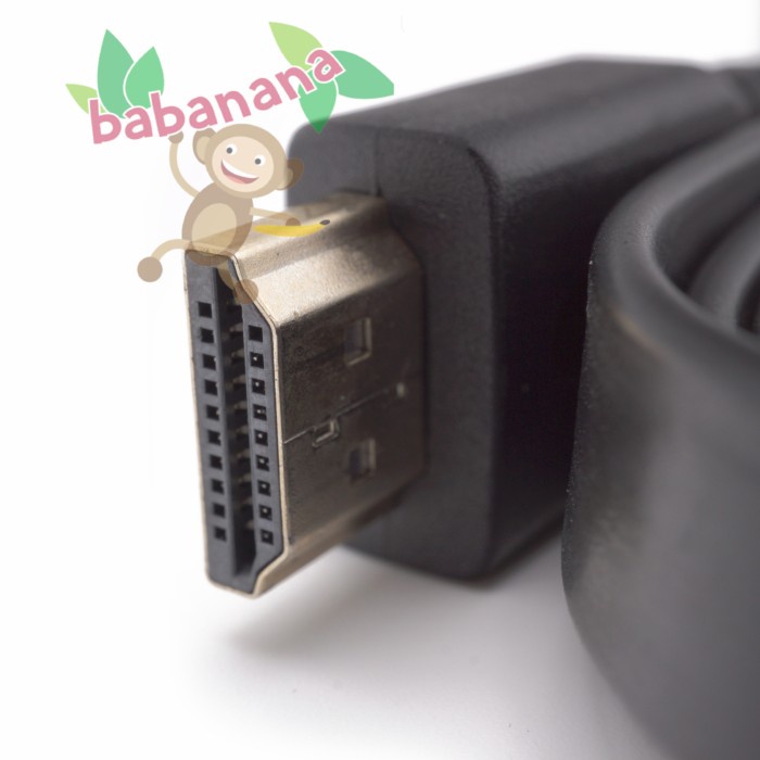 Kabel HDMI FLAT 3 Meter Cable Display Konektor Monitor Laptop PC HDTV