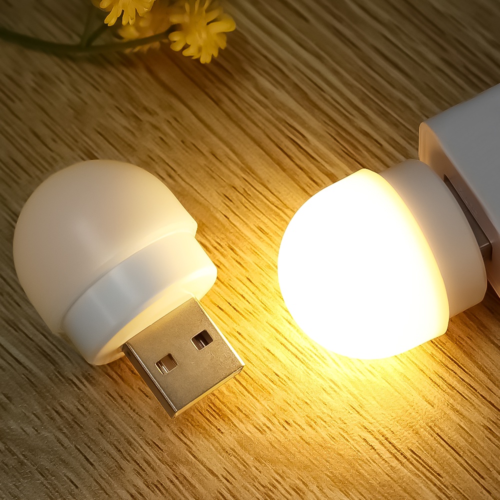 Lampu Malam LED Diam Pelindung Mata Lampu Baca USB Plug Scene Lighting Hemat Energi Lampu Tidur Mini Portable Soft Light Untuk Kamar Tidur Koridor Camping