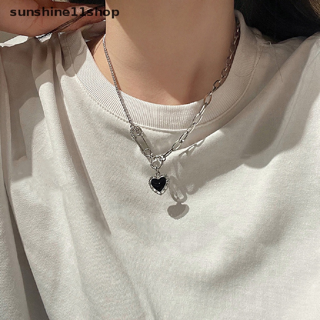 Sho Kalung Hati Kecil Untuk Wanita Rantai Pendek Heart Pendant Necklace Hadiah Etnik Bohemian Choker Necklace N